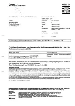 Download PDF-Datei: Freistellungsbescheinigung
