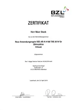 Download PDF-Datei: Zertifikat BZL